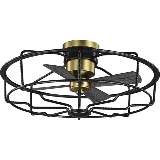 Progress Loring Collection 33" Four-Blade Black Ceiling Fan
