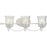 Progress Bowman Collection Three-Light Cottage White Clear Chiseled Glass Coastal Bath Vanity Light