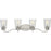 Progress Durrell Collection Four-Light Brushed Nickel Clear Glass Coastal Bath Vanity Light
