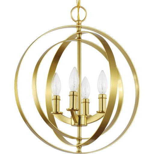 Progress Equinox Collection Satin Brass Four-Light Sphere Pendant