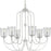 Progress Bowman Collection Six-Light Cottage White Clear Chiseled Glass Coastal Chandelier Light