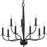 Progress Durrell Collection Nine-Light Matte Black Coastal Chandelier Light