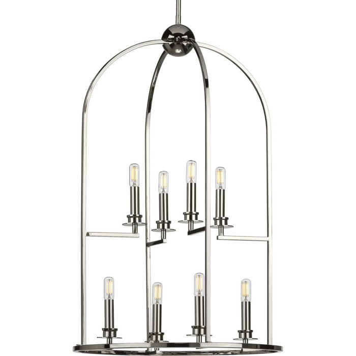 Seneca Collection Eight-light Polished Nickel Farmhouse Pendant Light | P500122-104