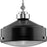 Progress Loftin Collection One-Light Matte Black Clear Patterned Glass Farmhouse Pendant Light