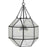 Progress Mauldin Collection Three-Light Matte Black Clear Seeded Glass Global Pendant Light