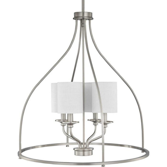 Bonita Collection Four-light Brushed Nickel Foyer Chandelier | P500285-009