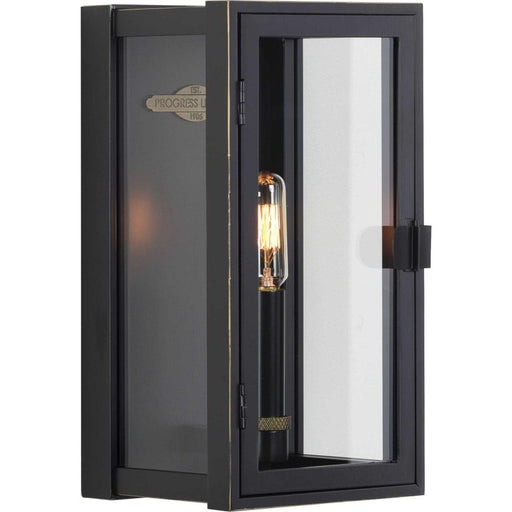 Progress Stature Collection One-Light Oil Rubbed Bronze and Clear Glass Transitional Style Small Outdoor Wall