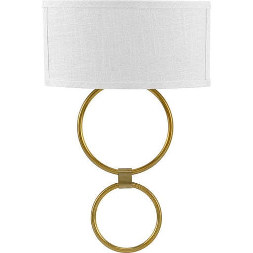 Progress LED Shaded Sconce Collection Brushed Bronze One-Light Circle LED Wall Sconce