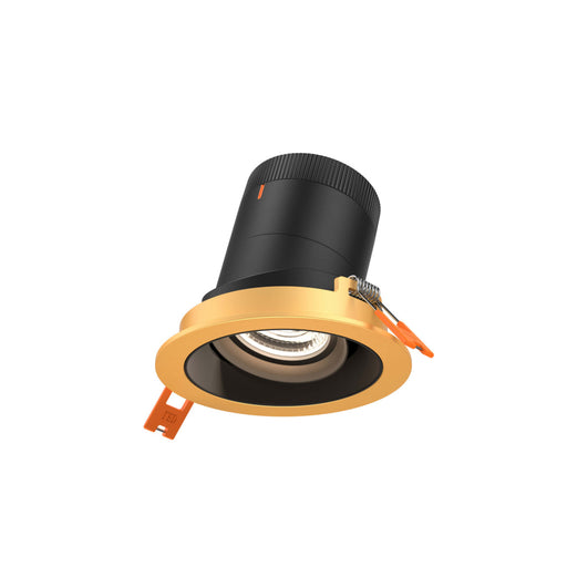 3in Modular Downlight, , 60 Degree Beam Angle, Gimbal Reflector, Black, Gold Trim | RC03-CC-60-GMBBK-TGD