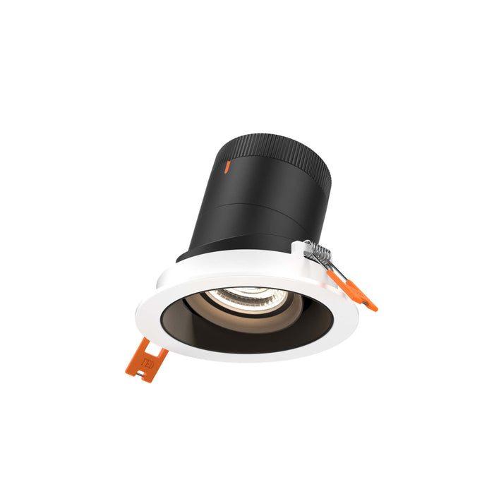 3in Modular Downlight, , 60 Degree Beam Angle, Gimbal Reflector, Black, White Trim | RC03-CC-60-GMBBK-TWH