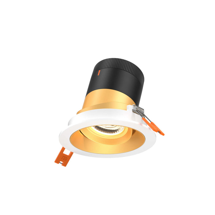 3in Modular Downlight, , 20 Degree Beam Angle, Gimbal Reflector, Gold, White Trim | RC03-CC-20-GMBGD-TWH