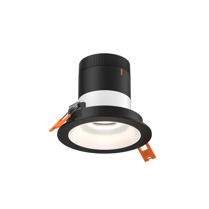 3in Modular Downlight, 5cct, 60 Degree Beam Angle, Regressed, White, Black Trim | RC03CC60RGWHTBK