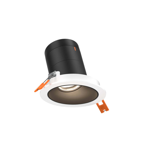 3in Modular Downlight, 5cct, 60 Degree Beam Angle, Slope Ceiling, Black, White Trim | RC03CC60SLBKTWH