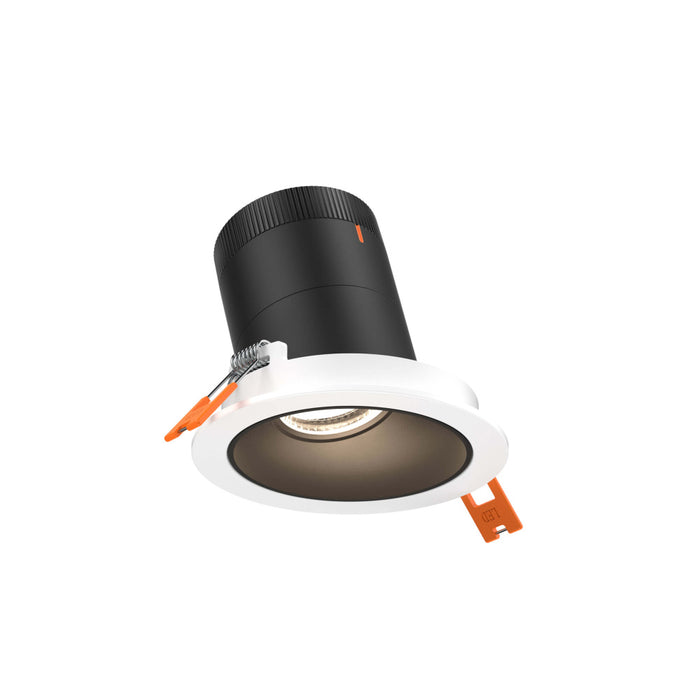 3in Modular Downlight, 5cct, 35 Degree Beam Angle, Slope Ceiling, Black, White Trim | RC03CC35SLBKTWH