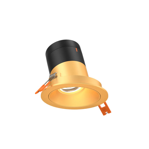 3in Modular Downlight, 5cct, 35 Degree Beam Angle, Slope Ceiling, Gold, Gold Trim | RC03CC35SLGDTGD
