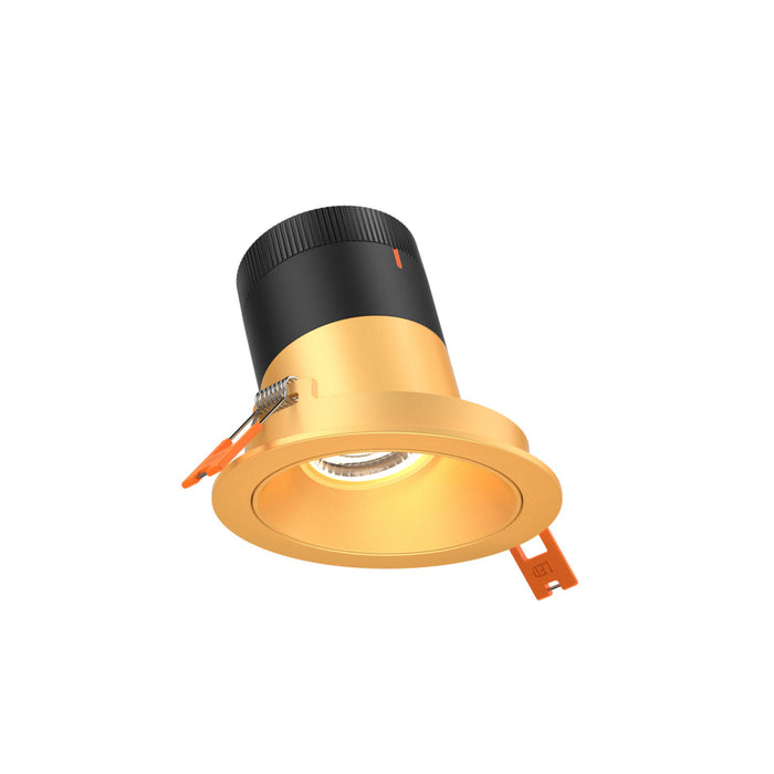 3in Modular Downlight, 5cct, 35 Degree Beam Angle, Slope Ceiling, Gold, Gold Trim | RC03CC35SLGDTGD