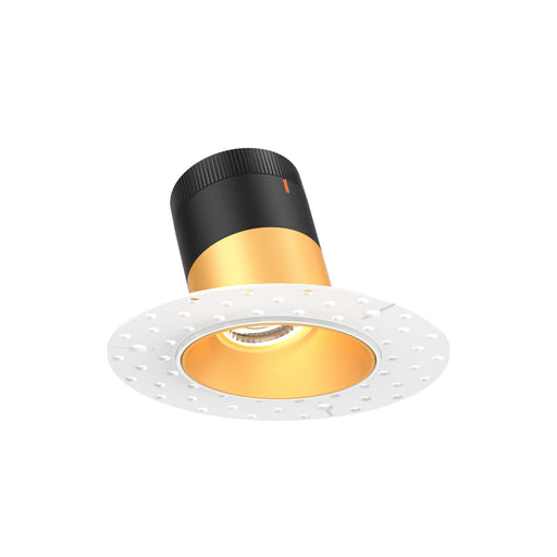3in Modular Downlight, 5cct, 35 Degree Beam Angle, Slope Ceiling, Gold,trimless | RC03-CC-35-SLGD-TL