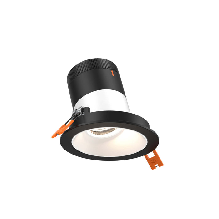 3in Modular Downlight, 5cct, 20 Degree Beam Angle, Slope Ceiling, White, Black Trim | RC03CC20SLWHTBK