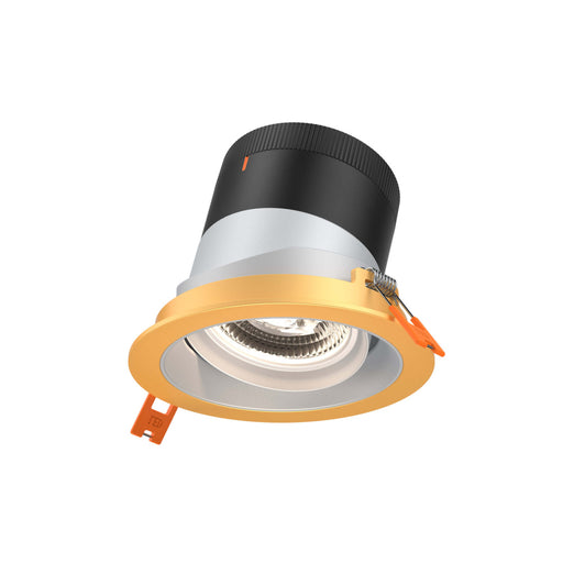 4in Modular Downlight, , 60 Degree Beam Angle, Gimbal Reflector, Alzak, Gold Trim | RC04-CC-60-GMBAZ-TGD
