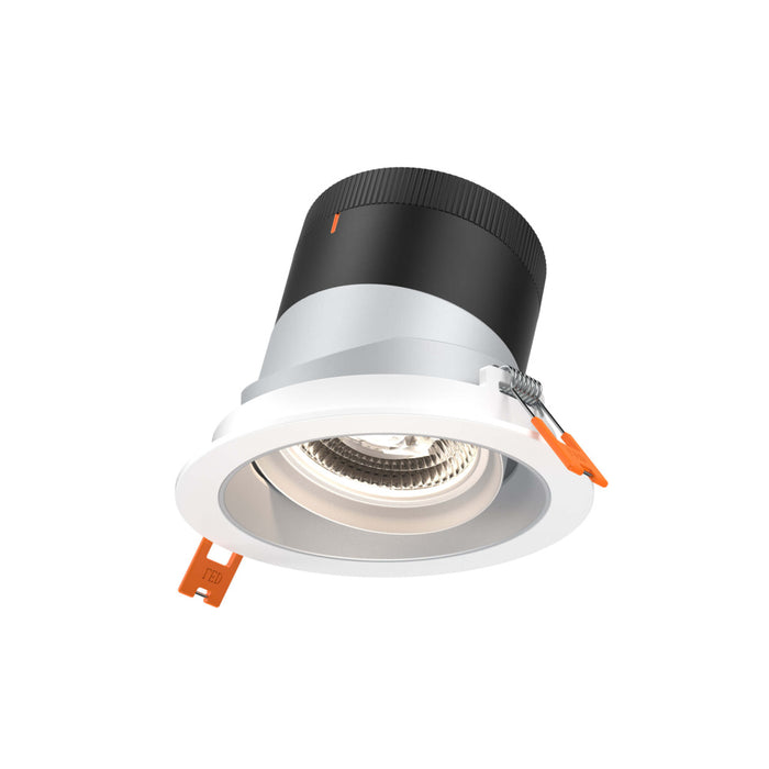 4in Modular Downlight, , 35 Degree Beam Angle, Gimbal Reflector, Alzak, White Trim | RC04-CC-35-GMBAZ-TWH