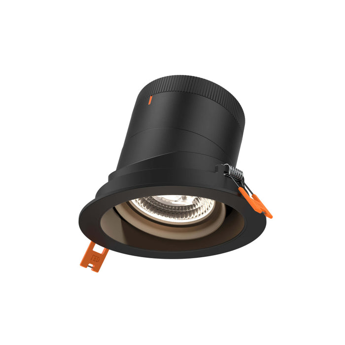 4in Modular Downlight, , 20 Degree Beam Angle, Gimbal Reflector, Black, Black Trim | RC04-CC-20-GMBBK-TBK