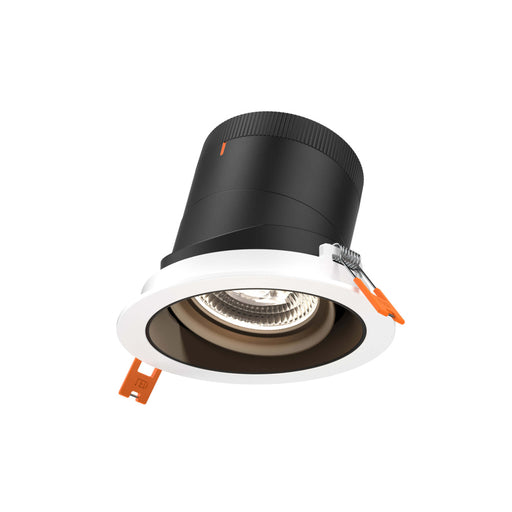 4in Modular Downlight, , 60 Degree Beam Angle, Gimbal Reflector, Black, White Trim | RC04-CC-60-GMBBK-TWH