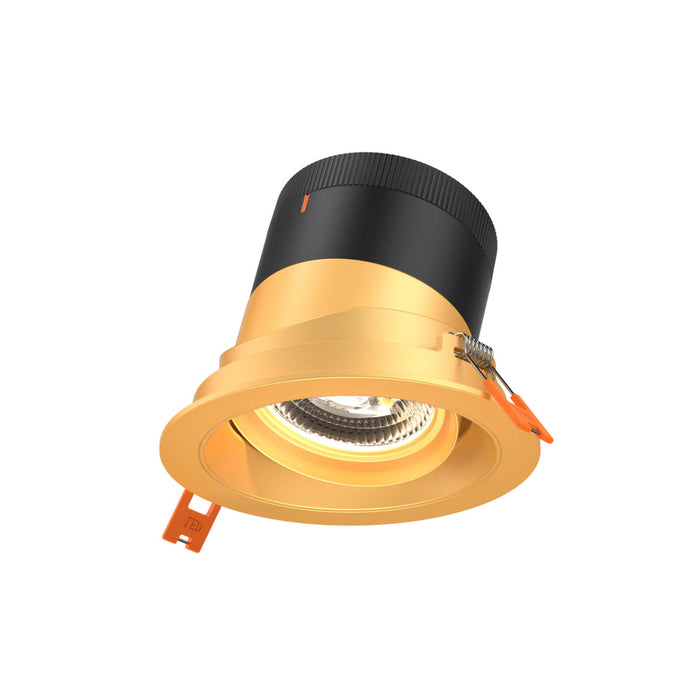 4in Modular Downlight, , 35 Degree Beam Angle, Gimbal Reflector, Gold, Gold Trim | RC04-CC-35-GMBGD-TGD
