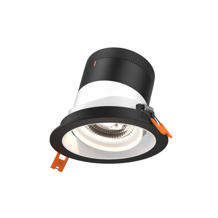 4in Modular Downlight, , 35 Degree Beam Angle, Gimbal Reflector, White, Black Trim | RC04CC35GMBWHTBK