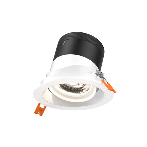 4in Modular Downlight, , 20 Degree Beam Angle, Gimbal Reflector, White, White Trim | RC04-CC-20-GMBWH-TWH