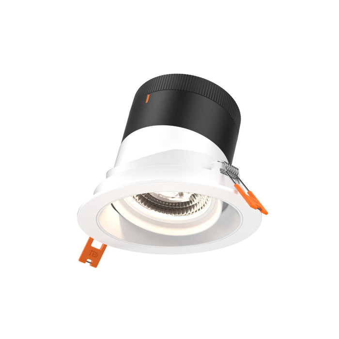 4in Modular Downlight, , 60 Degree Beam Angle, Gimbal Reflector, White, White Trim | RC04-CC-60-GMBWH-TWH