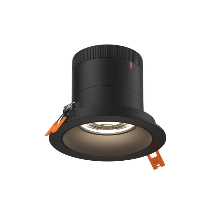 4in Modular Downlight, 5cct, 60 Degree Beam Angle, Regressed, Black, Black Trim | RC04-CC-60-RGBK-TBK