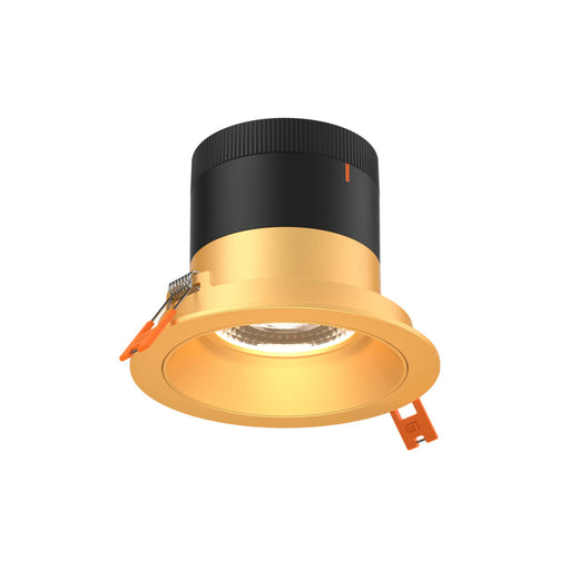 4in Modular Downlight, 5cct, 60 Degree Beam Angle, Regressed, Gold, Gold Trim | RC04-CC-60-RGGD-TGD