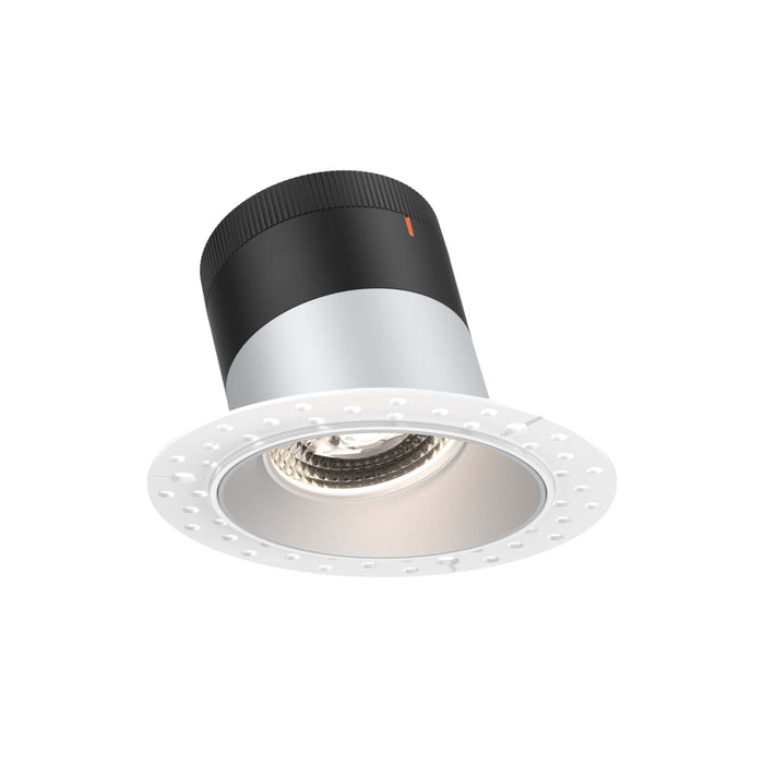 4in Modular Downlight, 5cct, 60 Degree Beam Angle, Slope Ceiling, Alzak, Trimless | RC04-CC-60-SLAZ-TL