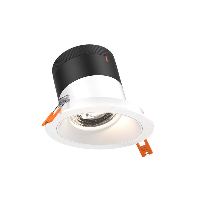 4in Modular Downlight, 5cct, 35 Degree Beam Angle, Slope Ceiling, White, White Trim | RC04-CC-35-SLWH-TWH