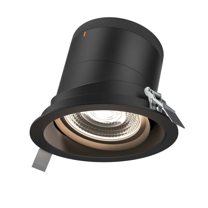 6in Modular Downlight, , 35 Degree Beam Angle, Gimbal Reflector, Black, Black Trim | RC06-CC-35-GMBBK-TBK
