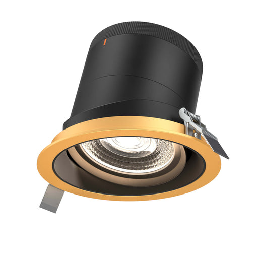 6in Modular Downlight, , 60 Degree Beam Angle, Gimbal Reflector, Black, Gold Trim | RC06-CC-60-GMBBK-TGD