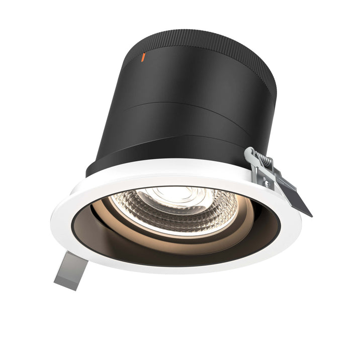 6in Modular Downlight, , 35 Degree Beam Angle, Gimbal Reflector, Black, White Trim | RC06-CC-35-GMBBK-TWH
