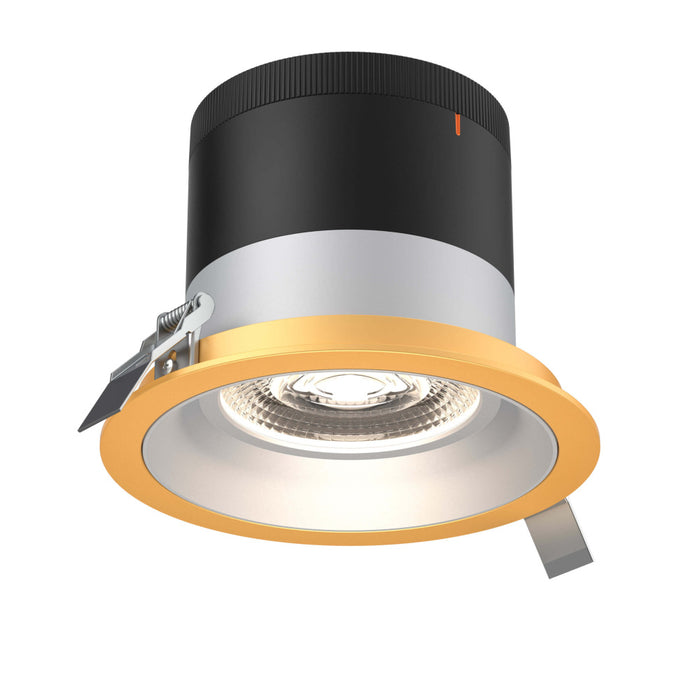 6in Modular Downlight, 5cct, 20 Degree Beam Angle, Regressed, Alzak, Gold Trim | RC06CC20RGAZTGD