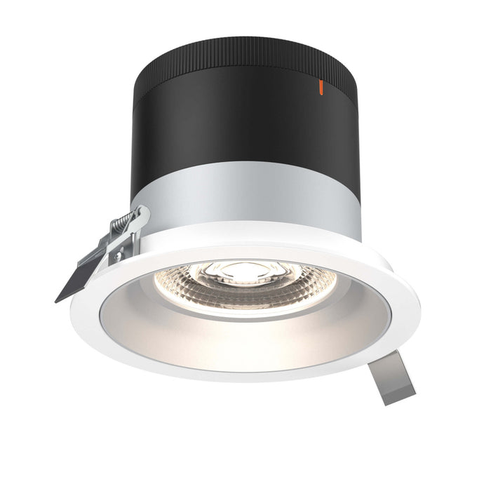 6in Modular Downlight, 5cct, 60 Degree Beam Angle, Regressed, Alzak, White Trim | RC06-CC-60-RGAZ-TWH