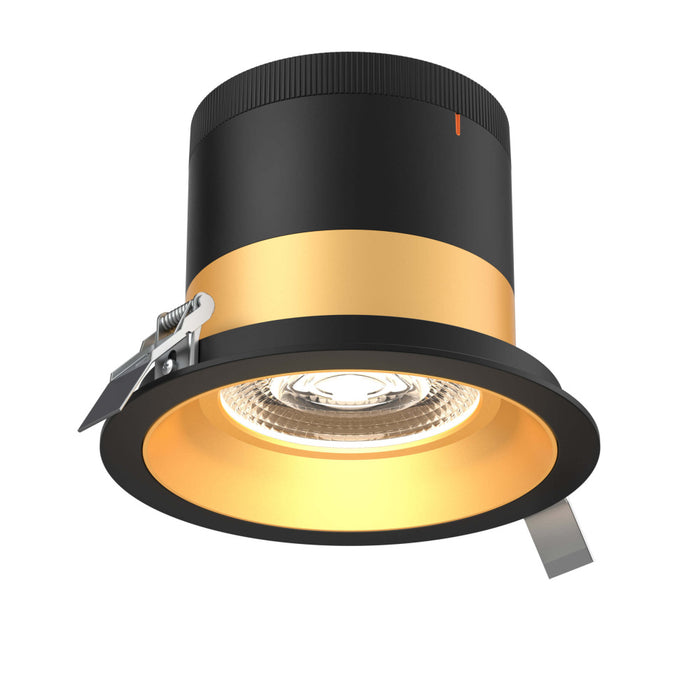 6in Modular Downlight, 5cct, 60 Degree Beam Angle, Regressed, Gold, Black Trim | RC06CC60RGGDTBK