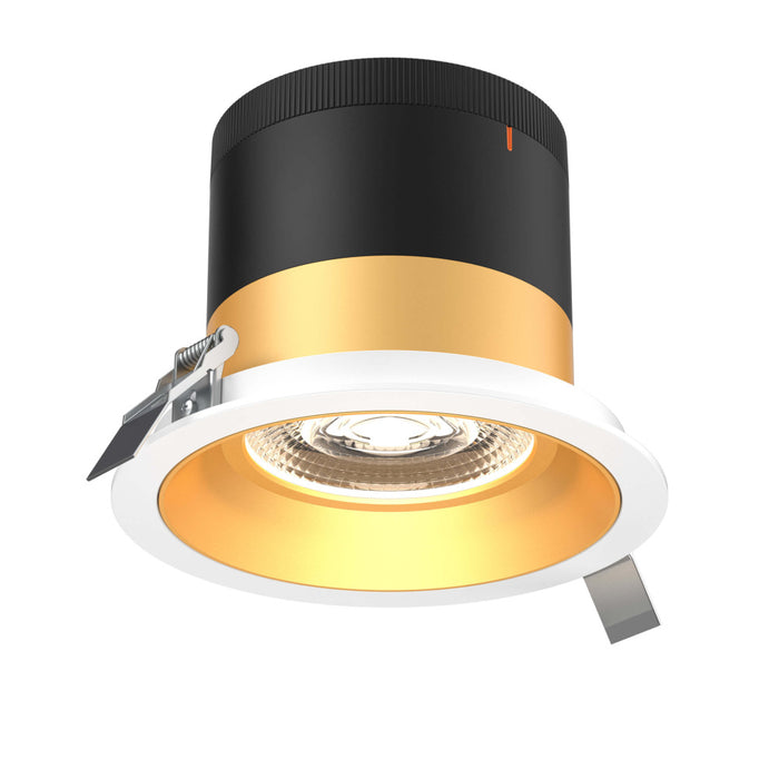 6in Modular Downlight, 5cct, 20 Degree Beam Angle, Regressed, Gold, White Trim | RC06CC20RGGDTWH