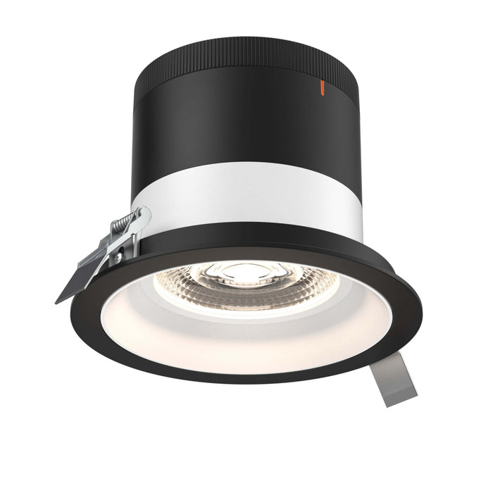 6in Modular Downlight, 5cct, 35 Degree Beam Angle, Regressed, White, Black Trim | RC06CC35RGWHTBK