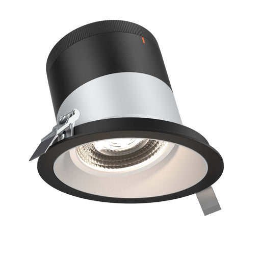 6in Modular Downlight, 5cct, 20 Degree Beam Angle, Slope Ceiling, Alzak, Black Trim | RC06-CC-20-SLAZ-TBK