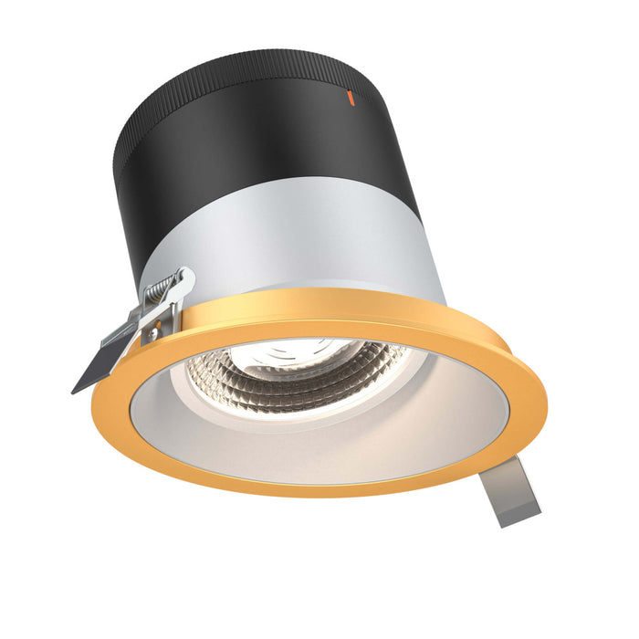6in Modular Downlight, 5cct, 60 Degree Beam Angle, Slope Ceiling, Alzak, Gold Trim | RC06-CC-60-SLAZ-TGD