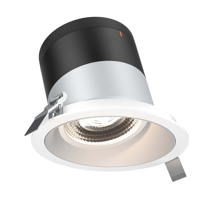 6in Modular Downlight, 5cct, 20 Degree Beam Angle, Slope Ceiling, Alzak, White Trim | RC06CC20SLAZTWH