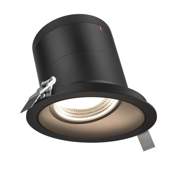 6in Modular Downlight, 5cct, 35 Degree Beam Angle, Slope Ceiling, Black, Black Trim | RC06-CC-35-SLBK-TBK