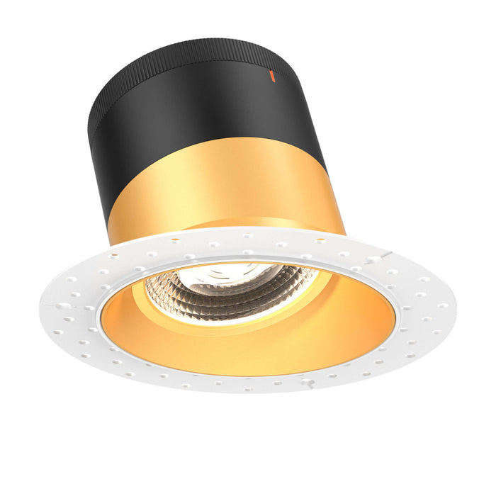 6in Modular Downlight, 5cct, 60 Degree Beam Angle, Slope Ceiling, Gold,trimless | RC06-CC-60-SLGD-TL