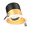 6in Modular Downlight, 5cct, 60 Degree Beam Angle, Slope Ceiling, Gold, White Trim | RC06CC60SLGDTWH