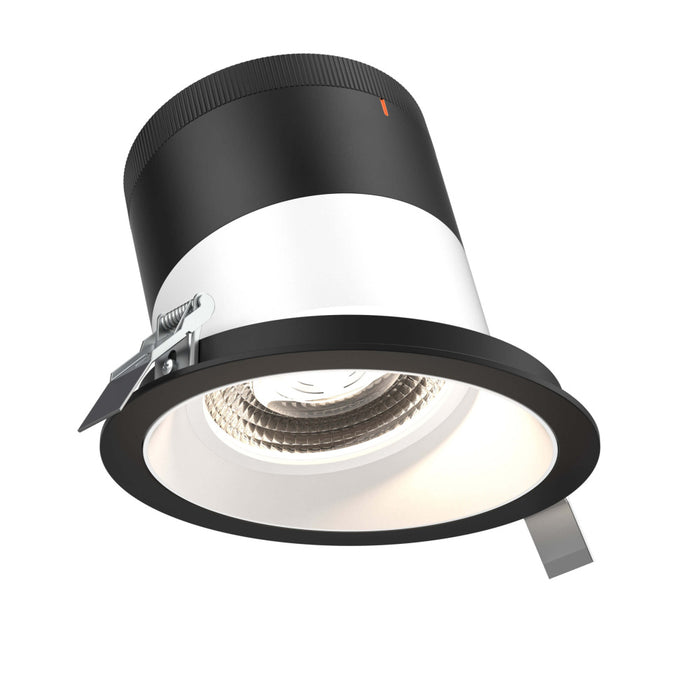 6in Modular Downlight, 5cct, 60 Degree Beam Angle, Slope Ceiling, White, Black Trim | RC06CC60SLWHTBK