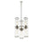 Alora REVOLVE II Chandelier 6 LIGHT POLISHED NICKEL CLEAR GLASS